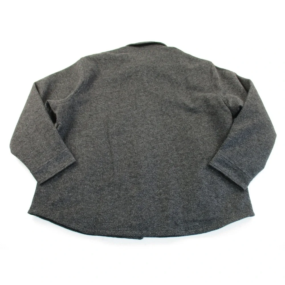 Banana Republic Shirt Jacket Mens XXL Gray Textured Button Front Utility Shacket